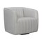 Armen Living Aries Dove Gray Genuine Leather Swivel Barrel Chair LCARCHDV - alternate 1